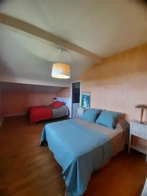 Un ou plusieurs lits dans un hébergement de l'établissement Villa de Campagne au bord de l'Adour