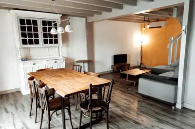 Coin salon dans l'établissement Villa avec piscine L'Abris Côtier