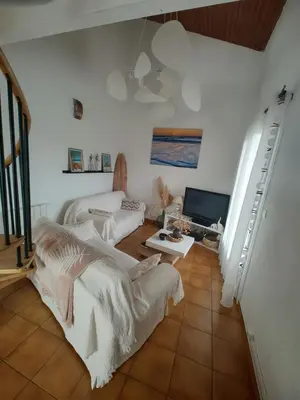 Un ou plusieurs lits dans un hébergement de l'établissement Villa Landaise et sa grande piscine