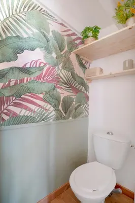Salle de bains dans l'établissement Jolie maison face à l'océan Biscarrosse Plage