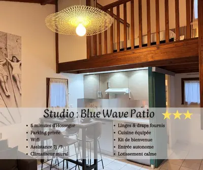 Plan de l'établissement Blue Wave Patio, 5 mins à pied du centre Hossegor