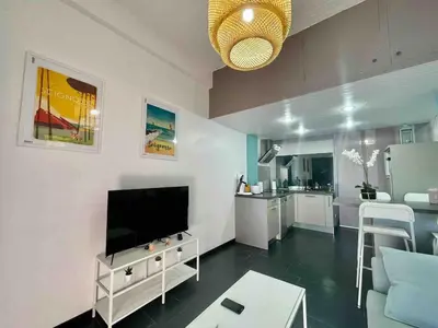 Cuisine ou kitchenette dans l'établissement Appartement Seignosse bord de plage