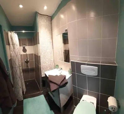 Salle de bains dans l'établissement Appartement Seignosse bord de plage