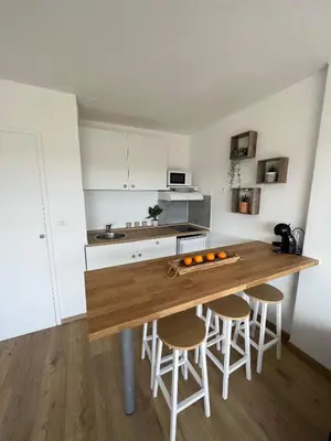 Cuisine ou kitchenette dans l'établissement Studio cosy au porte de l ocean