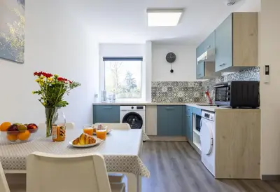 Cuisine ou kitchenette dans l'établissement L'Ilot Narossais 9 - idéal curiste - clim - proche Dax