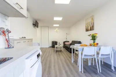 Cuisine ou kitchenette dans l'établissement L'Ilot Narossais 10 - idéal curiste - clim - proche Dax