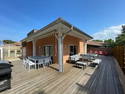 Balcon ou terrasse dans l'établissement Villa Sur La Dune Moliets, 12 people, beach, golf