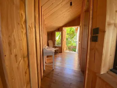 Plan de l'établissement New wooden house 300 m from beach, forest, 1 to 11 people