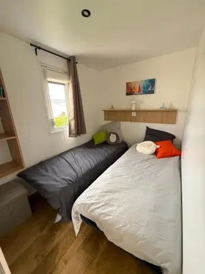 Un ou plusieurs lits dans un hébergement de l'établissement MobilHome de la Coccinelle