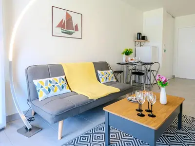 Coin salon dans l'établissement Apartment Domaine du belvédère-1 by Interhome