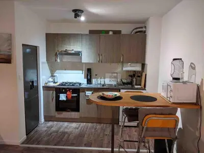 Cuisine ou kitchenette dans l'établissement Capbreton 2 bedroom apartment between forest and beach