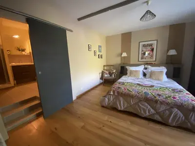 Un ou plusieurs lits dans un hébergement de l'établissement Cottage Narbay 2 personnes