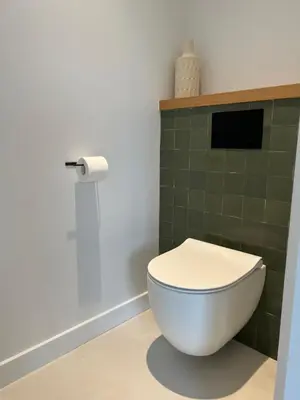 Salle de bains dans l'établissement Villa Lombardière