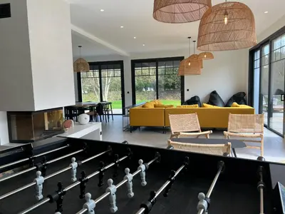 Coin salon dans l'établissement Villa Lombardière