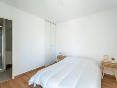Un ou plusieurs lits dans un hébergement de l'établissement Appartement T4 lumineux à Biscarrosse - 6 à 8 pers. - Parking inclus - FR-1-319-599