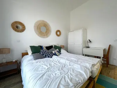 Un ou plusieurs lits dans un hébergement de l'établissement Belle Villa 5 pièces, 3 chambres