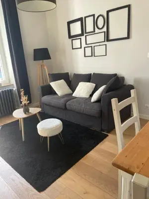 Coin salon dans l'établissement Appartement 4 étoiles dans propriété classée
