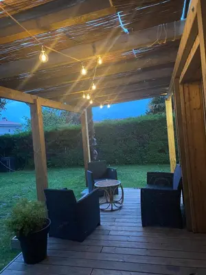 Jardin de l'établissement Maison familiale Tarnos, 4 chambres, jacuzzi