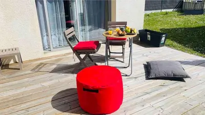 Terrasse ou espace extérieur de l'établissement La Coccinelle