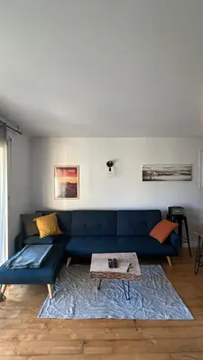 Coin salon dans l'établissement Capbreton, Hossegor, beautiful apartment with pool