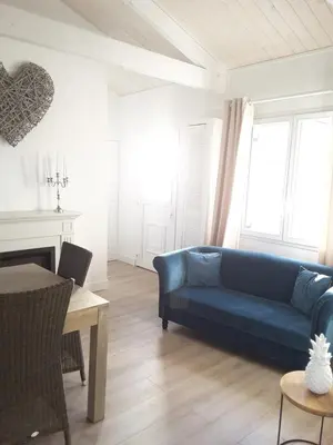 Coin salon dans l'établissement Maison proche du Bassin d'Arcachon