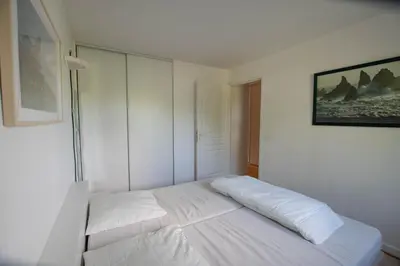 Un ou plusieurs lits dans un hébergement de l'établissement Appartement n 24 pour 4 à 6 personnes plages à pied
