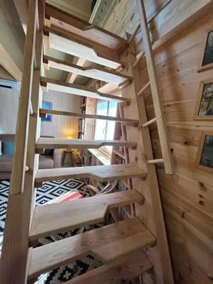 Un ou plusieurs lits superposés dans un hébergement de l'établissement Nitedo- Maison avec jardin et terrasse - 200m plage et forêt