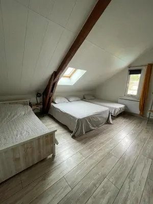 Un ou plusieurs lits dans un hébergement de l'établissement Maison chaleureuse Bassin d Arcachon