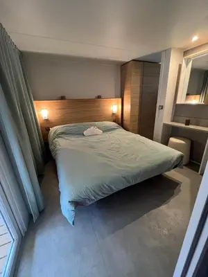 Un ou plusieurs lits dans un hébergement de l'établissement Mobile Home 6 personnes