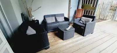 Coin salon dans l'établissement Appartement T2 Capbreton - Jardinet - Terrasse - Parking couvert