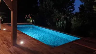Piscine de l'établissement Villa éco-lodge sur pilotis - Piscine, Vélo, Plancha - entre Bayonne et Hossegor ou située à proximité