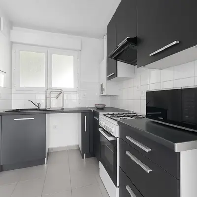 Cuisine ou kitchenette dans l'établissement Parenthèse marine à Labenne, détente & bord de mer