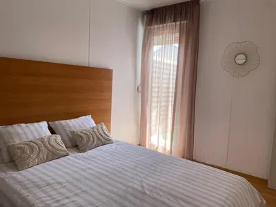 Un ou plusieurs lits dans un hébergement de l'établissement Villa 3 chambres 6 personnes résidence de vacances Soustons
