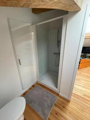 Salle de bains dans l'établissement Charmante maison typique des Landes