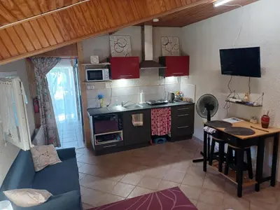 Cuisine ou kitchenette dans l'établissement Bien Être Hinx