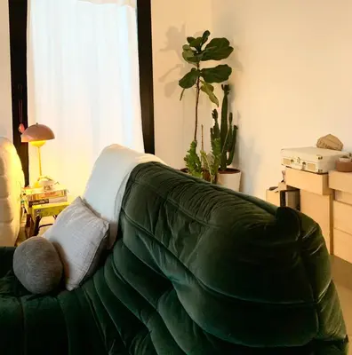 Coin salon dans l'établissement Maison familiale