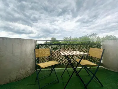 Balcon ou terrasse dans l'établissement Duplex COSY - familial spacieux