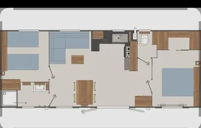 Plan de l'établissement Charmants Mobilhomes entre Lac&Océan et proche de la Vélodyssée