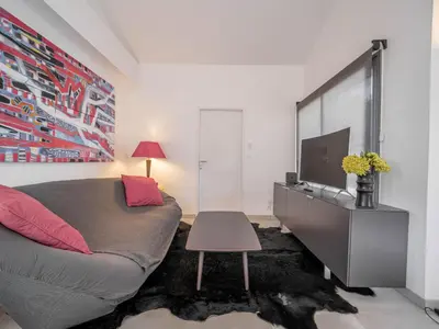 Coin salon dans l'établissement Maison de vacances à Mimizan Plage - Confort moderne proche océan - FR-1-50-177