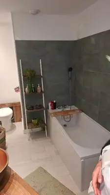 Salle de bains dans l'établissement La Villa du Teich
