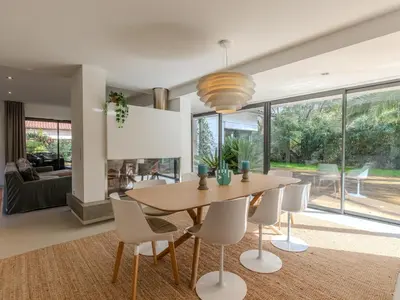Coin salon dans l'établissement Villa Hossegor