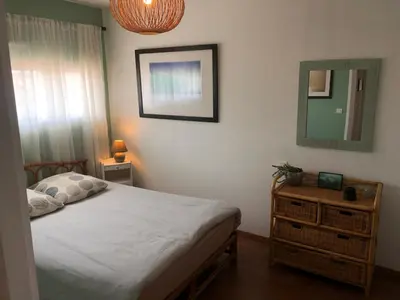 Un ou plusieurs lits dans un hébergement de l'établissement Surf, Skate, Golf house Seignosse