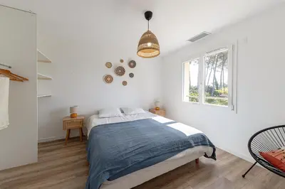 Un ou plusieurs lits dans un hébergement de l'établissement Villa Cazaline - Piscine Privée