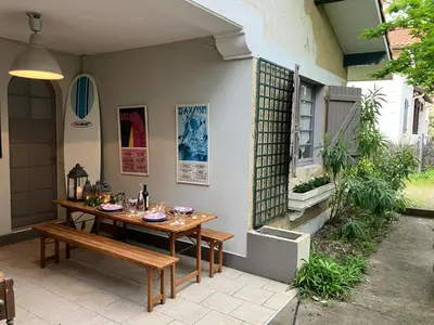 Jardin de l'établissement Logement à 200m de la plage
