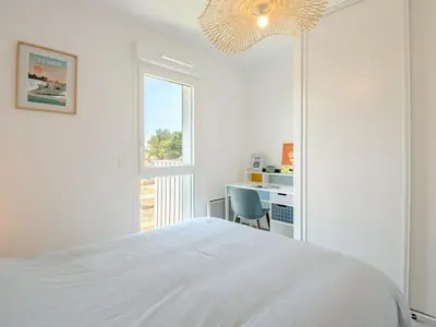 Un ou plusieurs lits dans un hébergement de l'établissement Apartment Domaine du belvédère-2 by Interhome