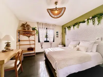Un ou plusieurs lits dans un hébergement de l'établissement Villa l'Escapade Landaise