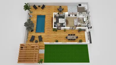 Plan de l'établissement Villa l'Escapade Landaise