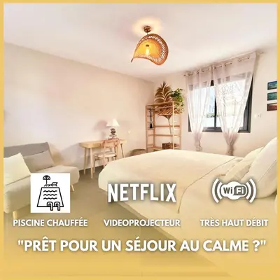 Un ou plusieurs lits dans un hébergement de l'établissement Villa l'Escapade Landaise