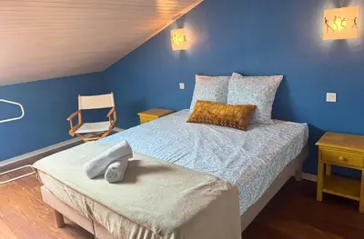Un ou plusieurs lits dans un hébergement de l'établissement L'Aurore - Terrasse - Duplex - Parking
