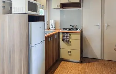 Cuisine ou kitchenette dans l'établissement Pet Friendly Stacaravan In Aureilhan